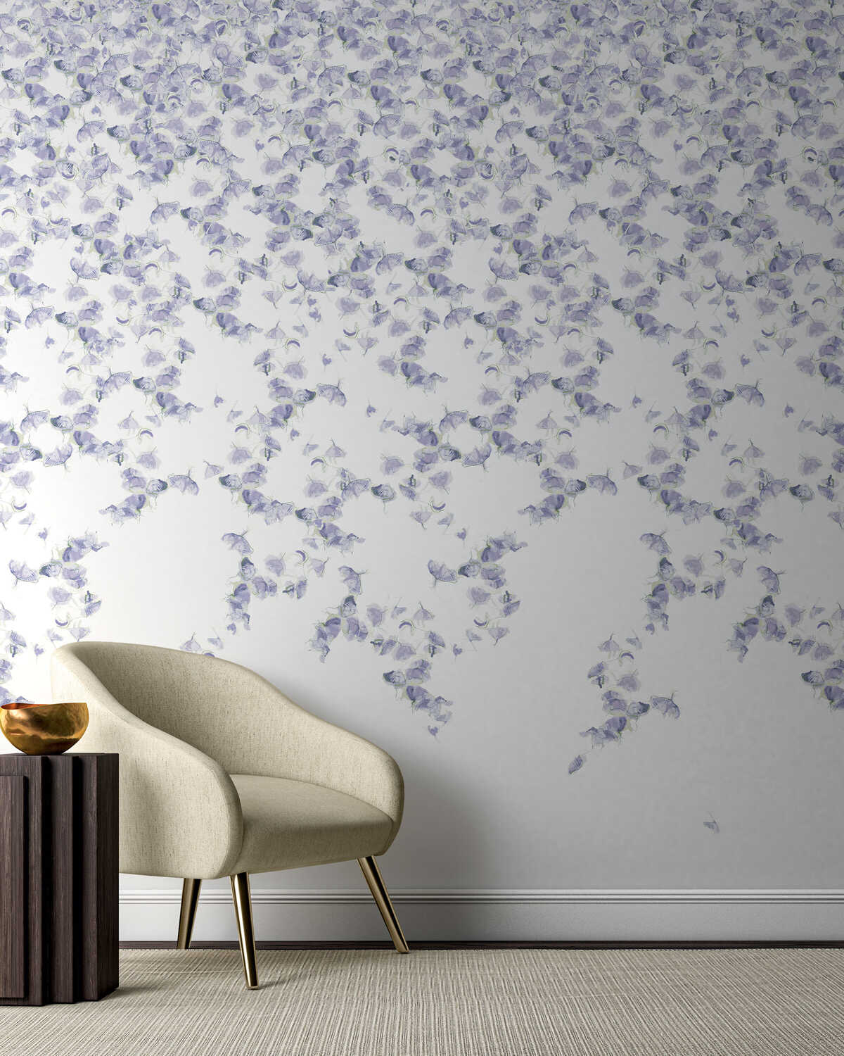 Falling Ginkgo - Spring - KRAVET COUTURE Wallpaper