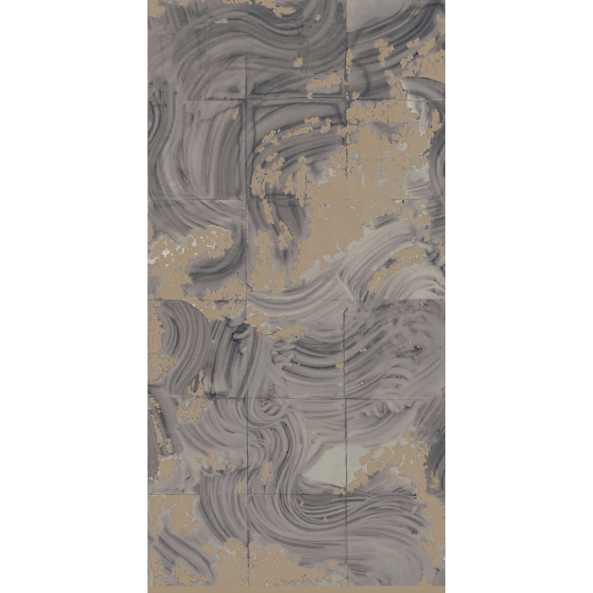 Rearrangements - Petrol - KRAVET COUTURE Wallpaper