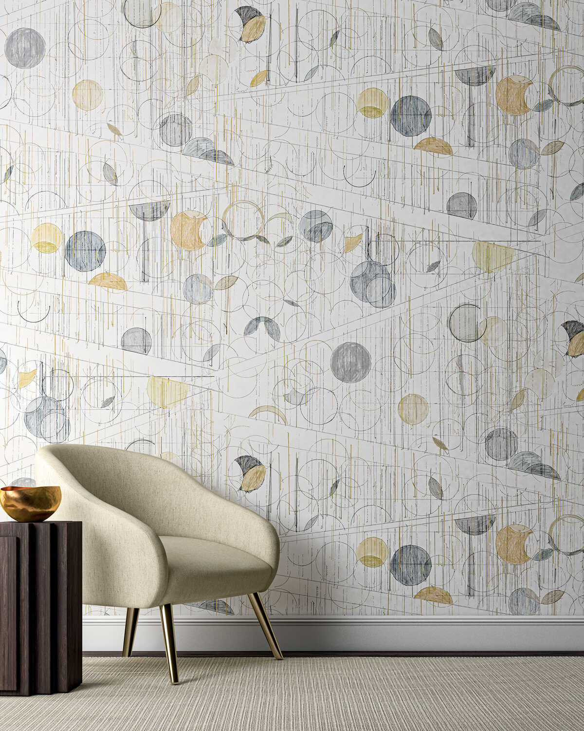 First Draft - Ironore - KRAVET COUTURE Wallpaper