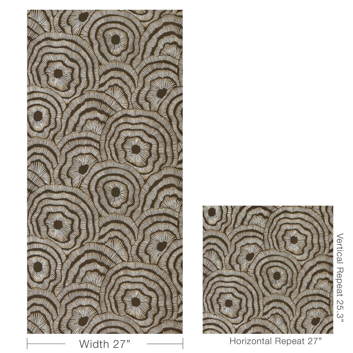 Panache Wp - Chocolate - KRAVET COUTURE Wallpaper