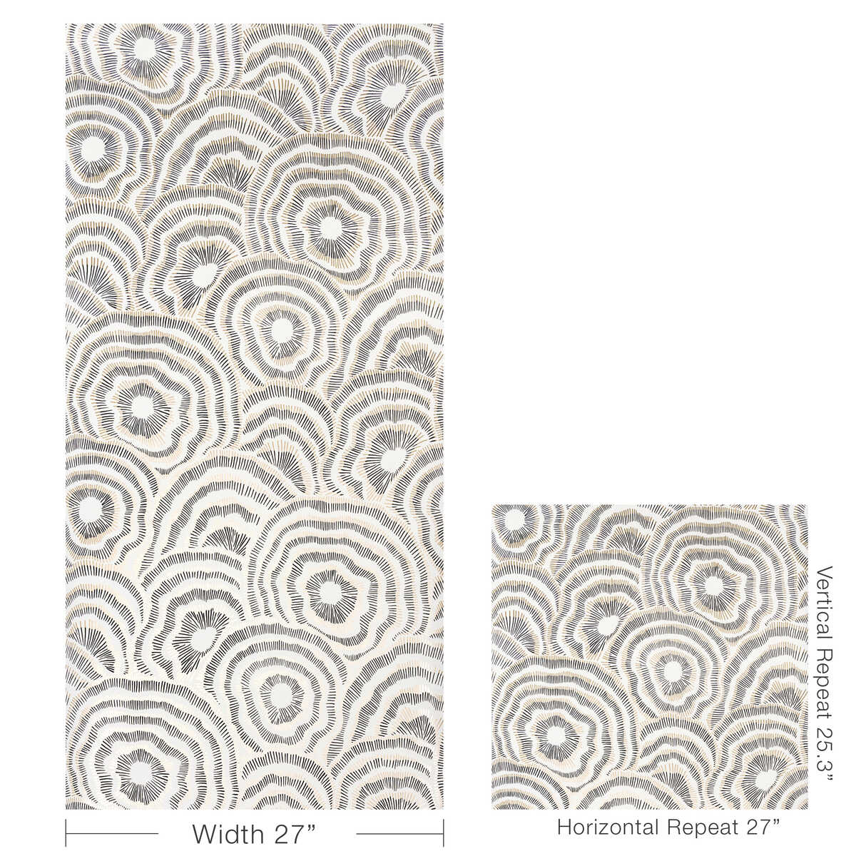 Panache Wp - Onyx - KRAVET COUTURE Wallpaper