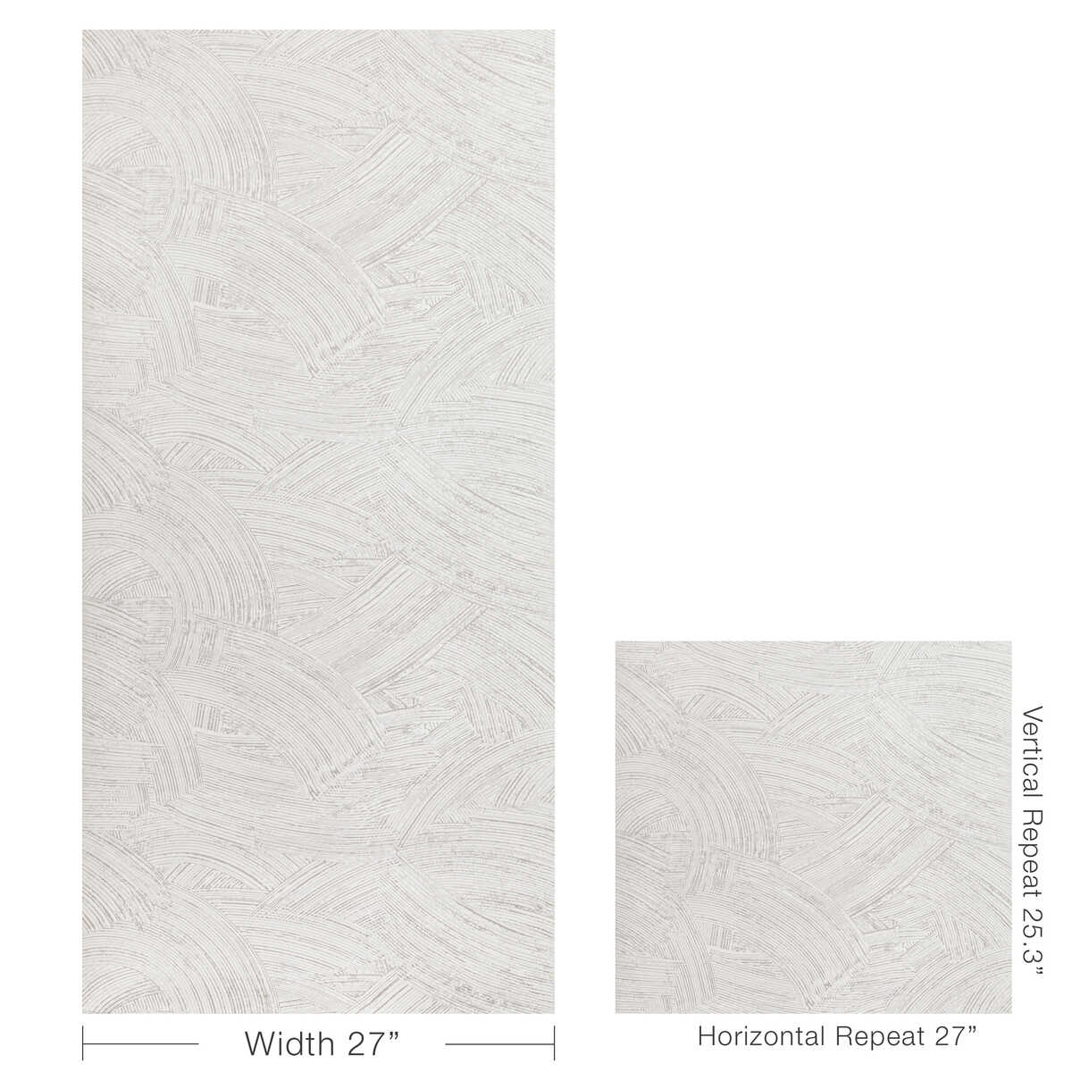 Modern Swirl Wp - Silver - KRAVET COUTURE Wallpaper
