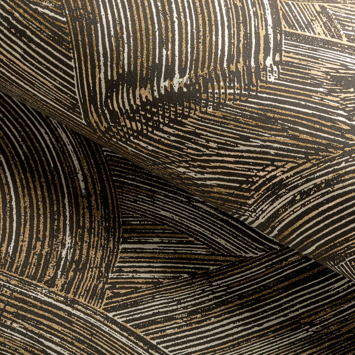 Modern Swirl Wp - Noir - KRAVET COUTURE Wallpaper