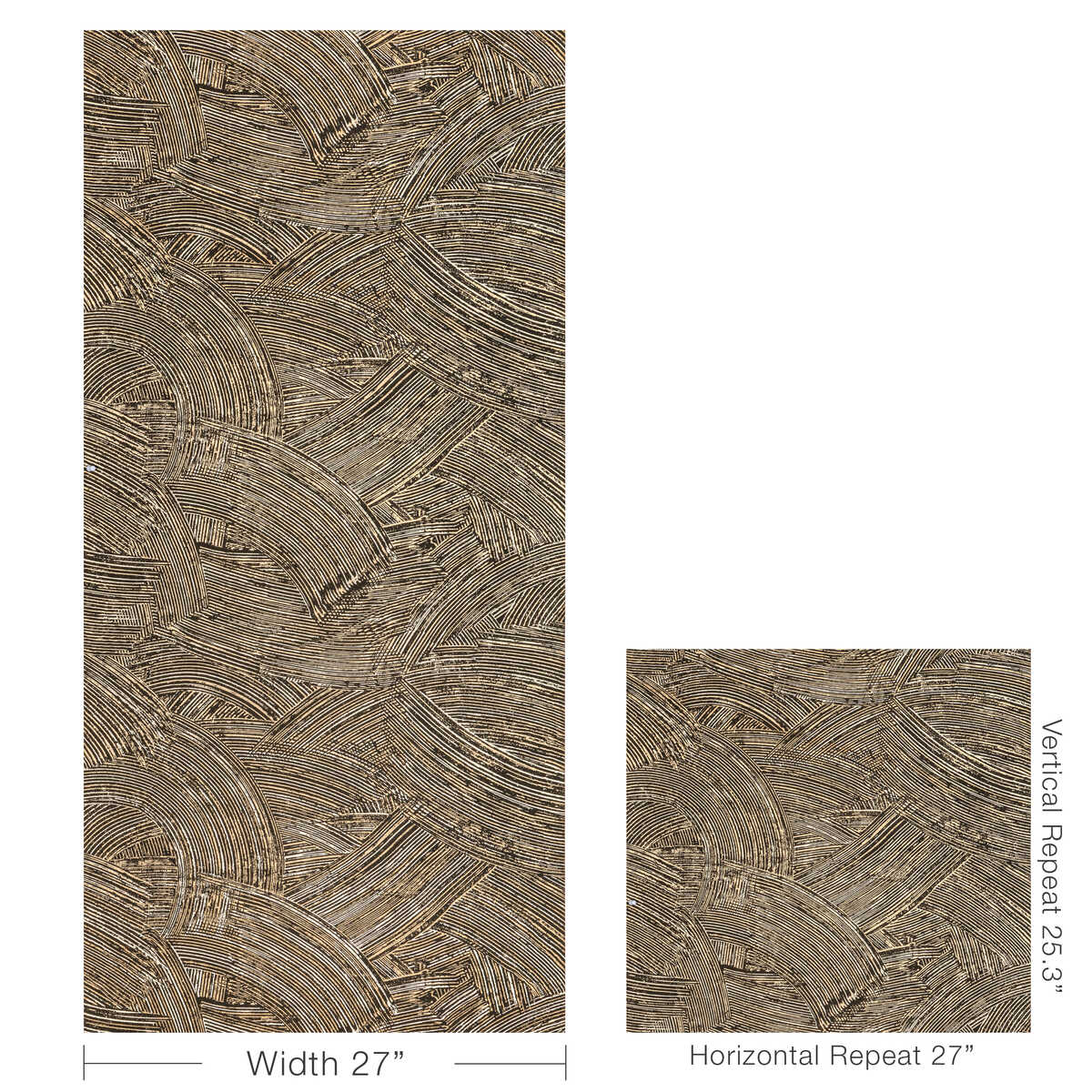 Modern Swirl Wp - Noir - KRAVET COUTURE Wallpaper