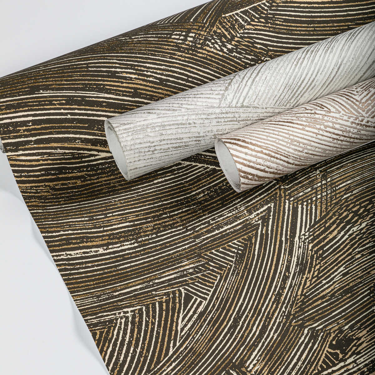 Modern Swirl Wp - Noir - KRAVET COUTURE Wallpaper