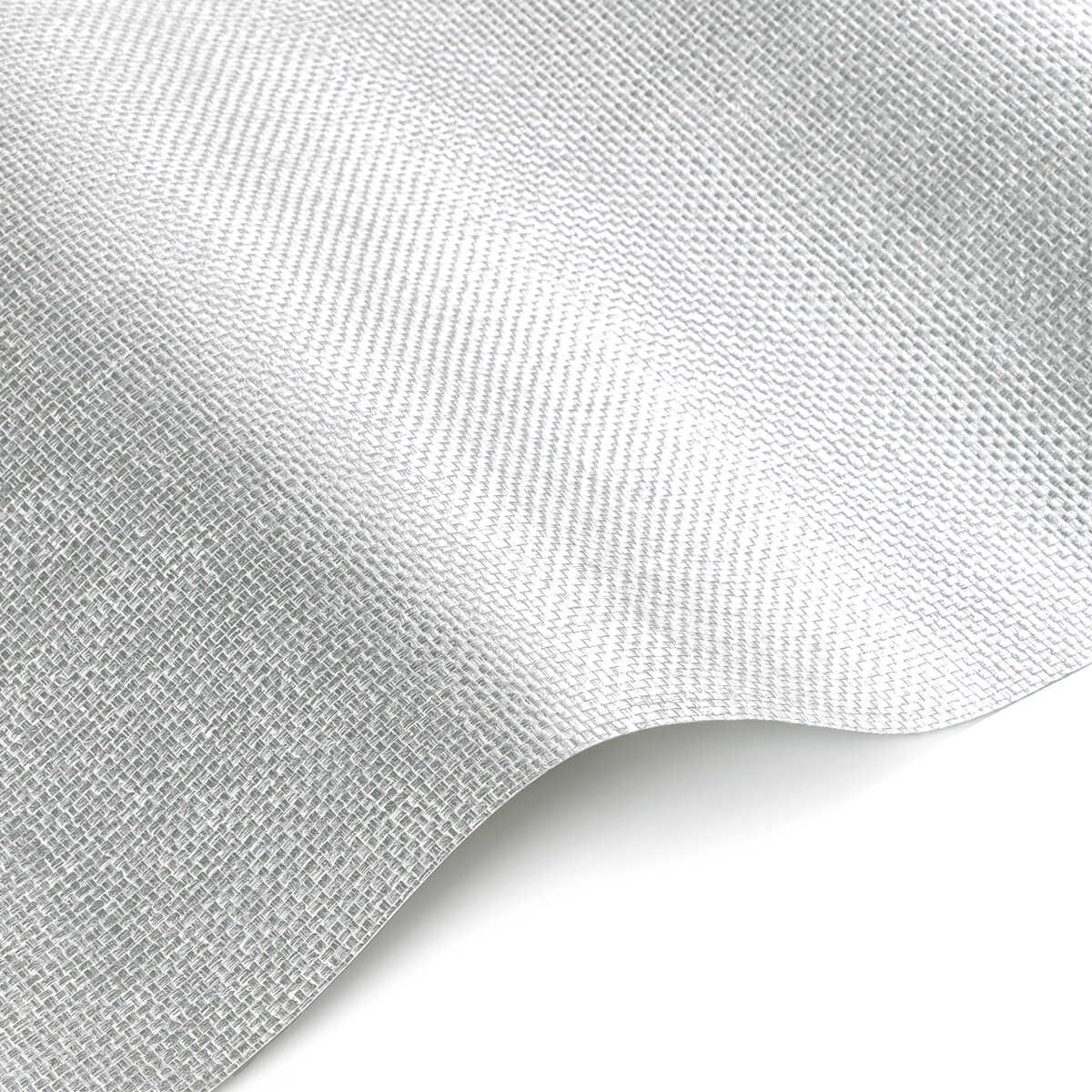 Metallic Weave - Silver - KRAVET COUTURE Papel pintado