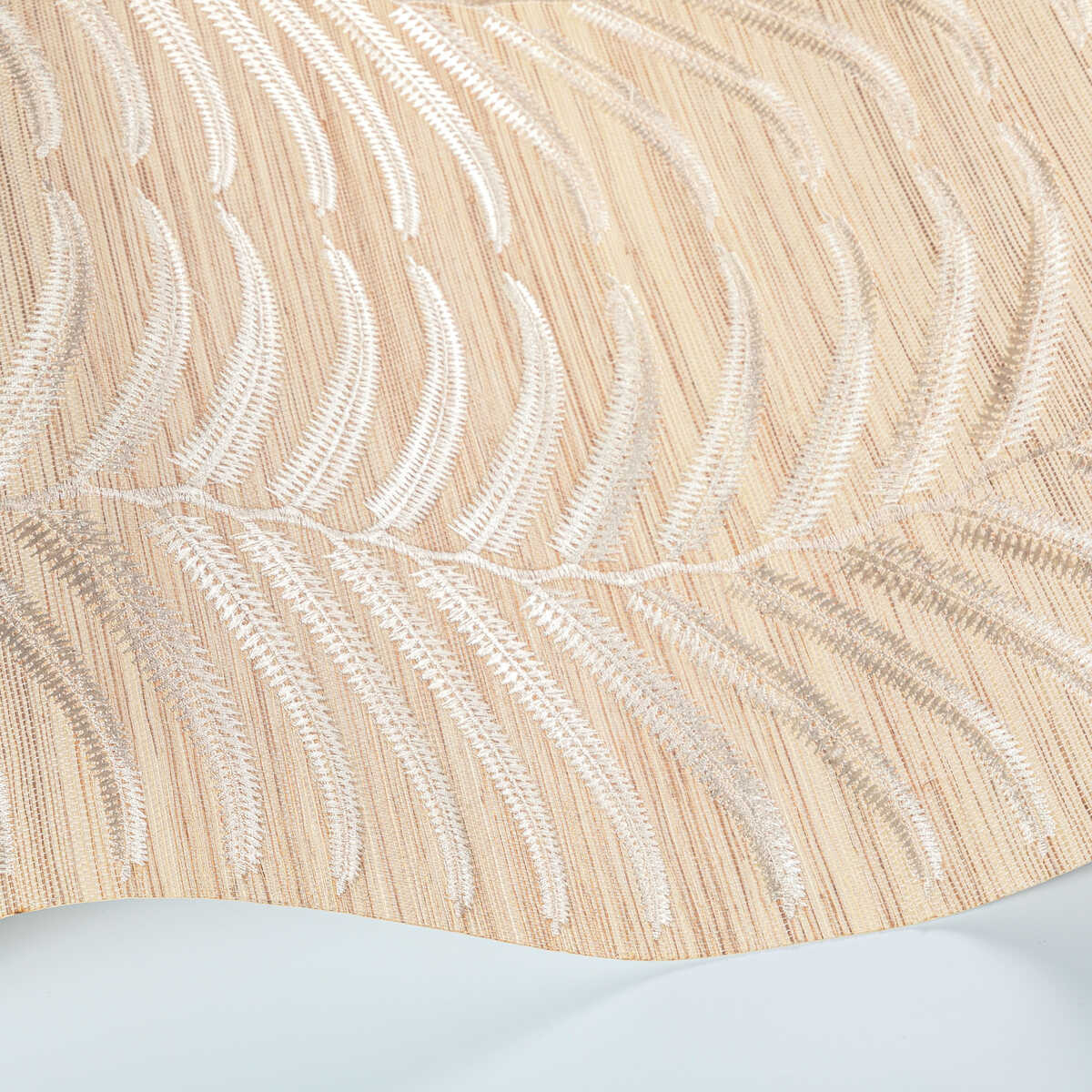 Plantae Emb Sisal - Ivory - KRAVET COUTURE Wallpaper