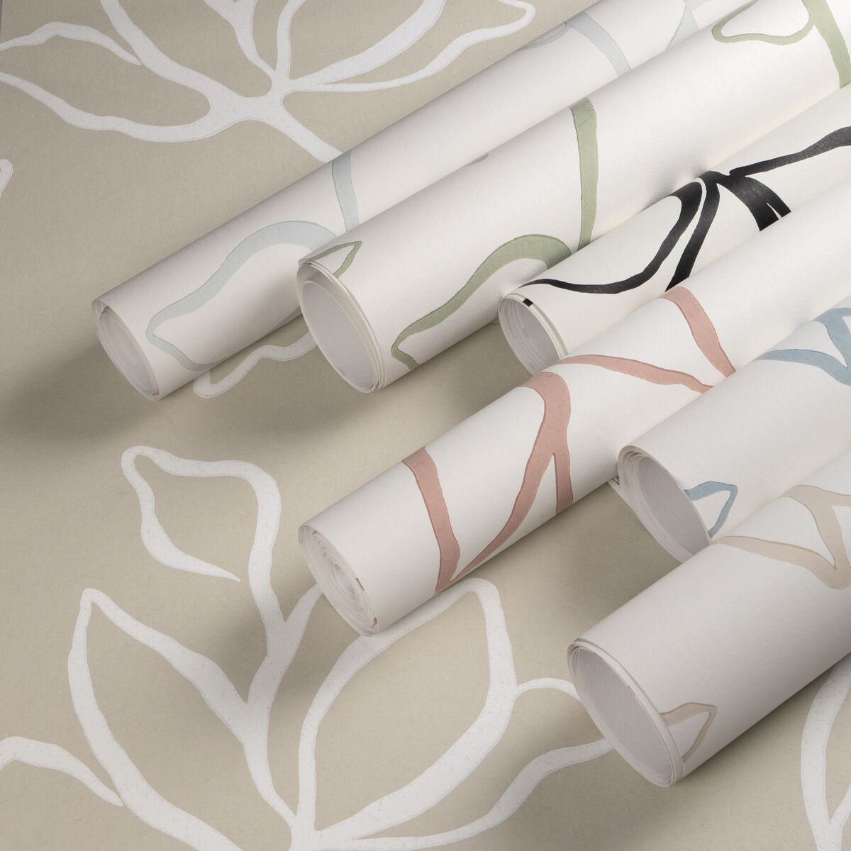 Floral Sketch Wp - Chambray - Kravet Couture Wallpaper