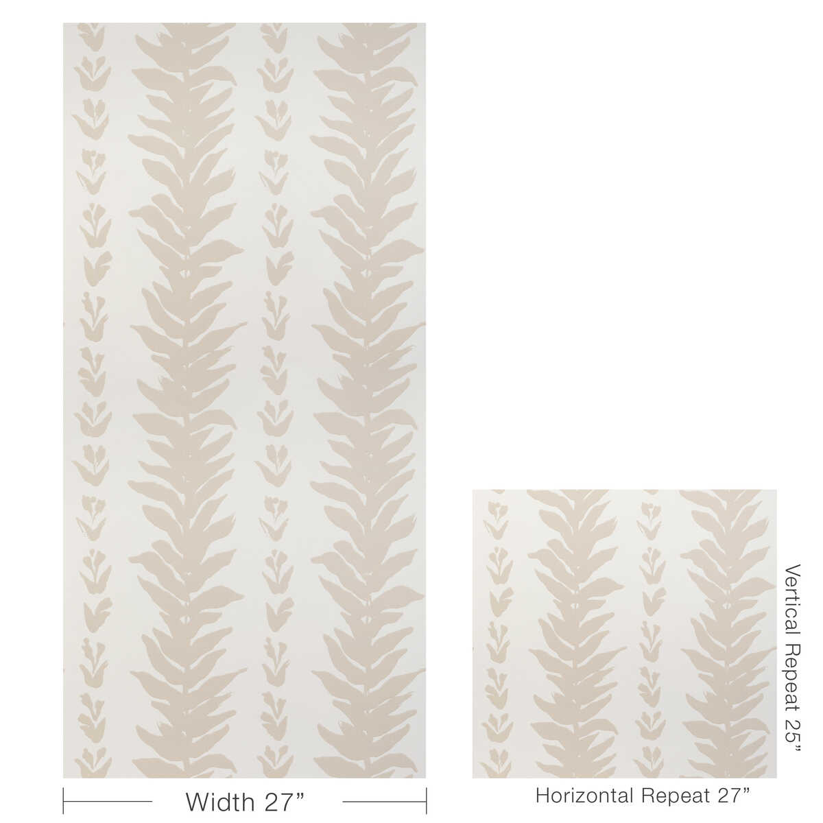 Climbing Leaves Wp - Linen - KRAVET COUTURE Wallpaper