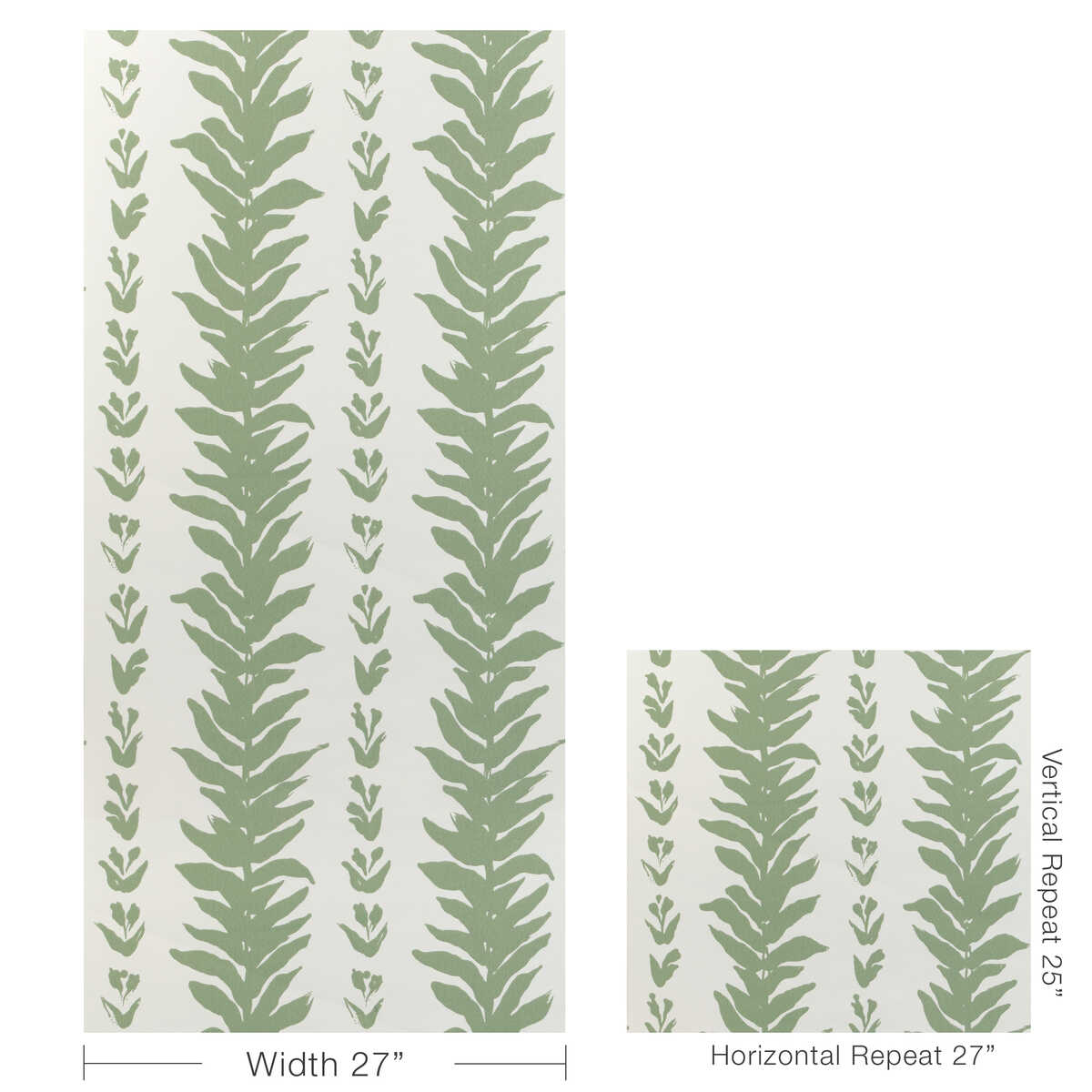 Climbing Leaves Wp - Sage - KRAVET COUTURE Wallpaper