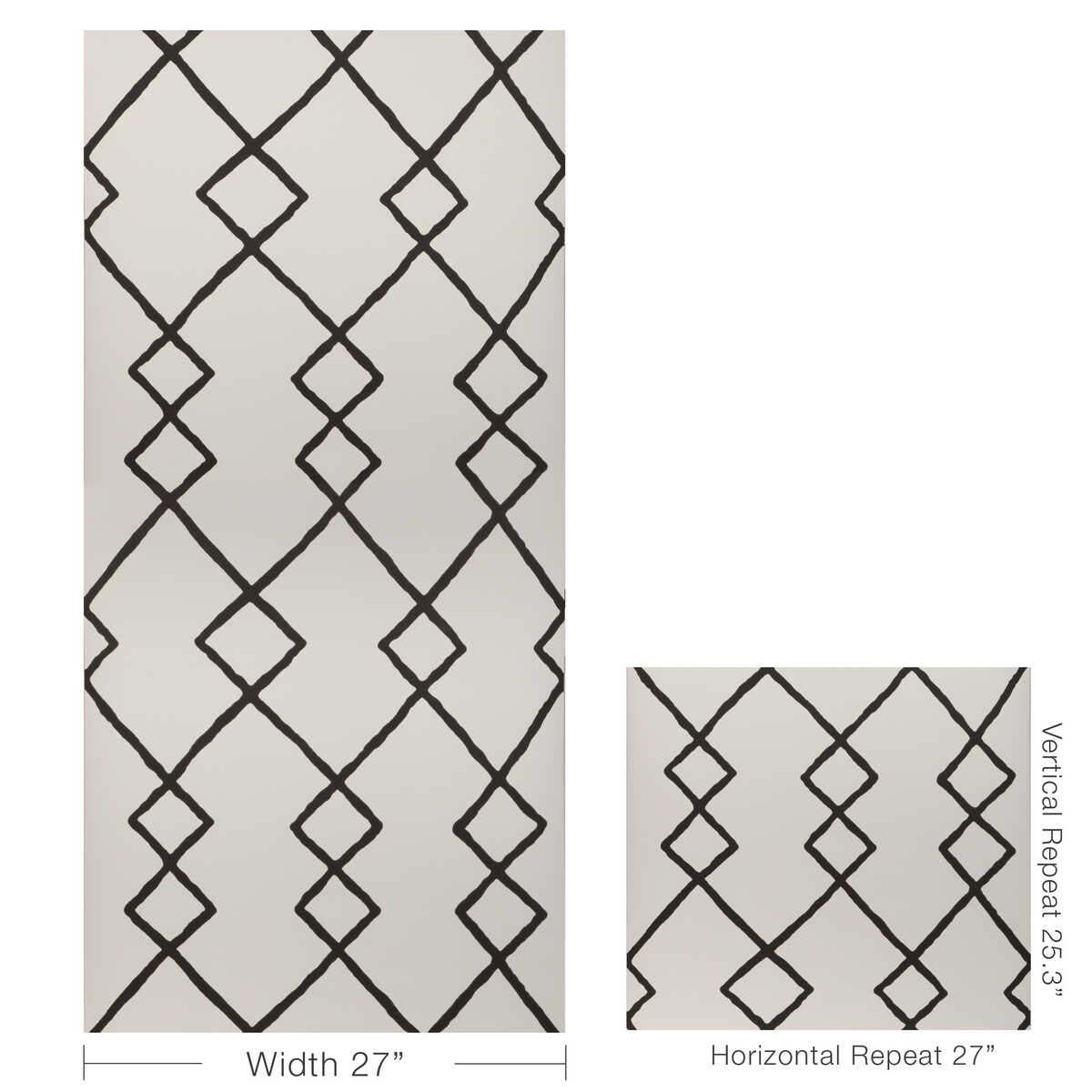 Geo Graphica Wp - Onyx - KRAVET COUTURE Wallpaper