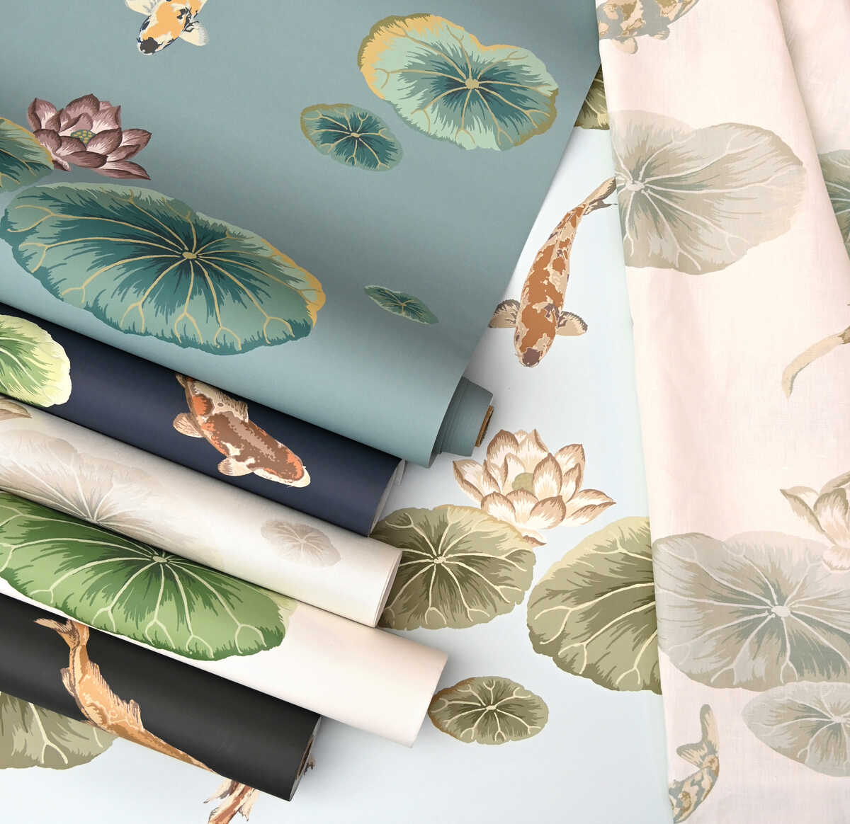Lotus Pond Mica Wp - Pearl - KRAVET COUTURE Wallpaper