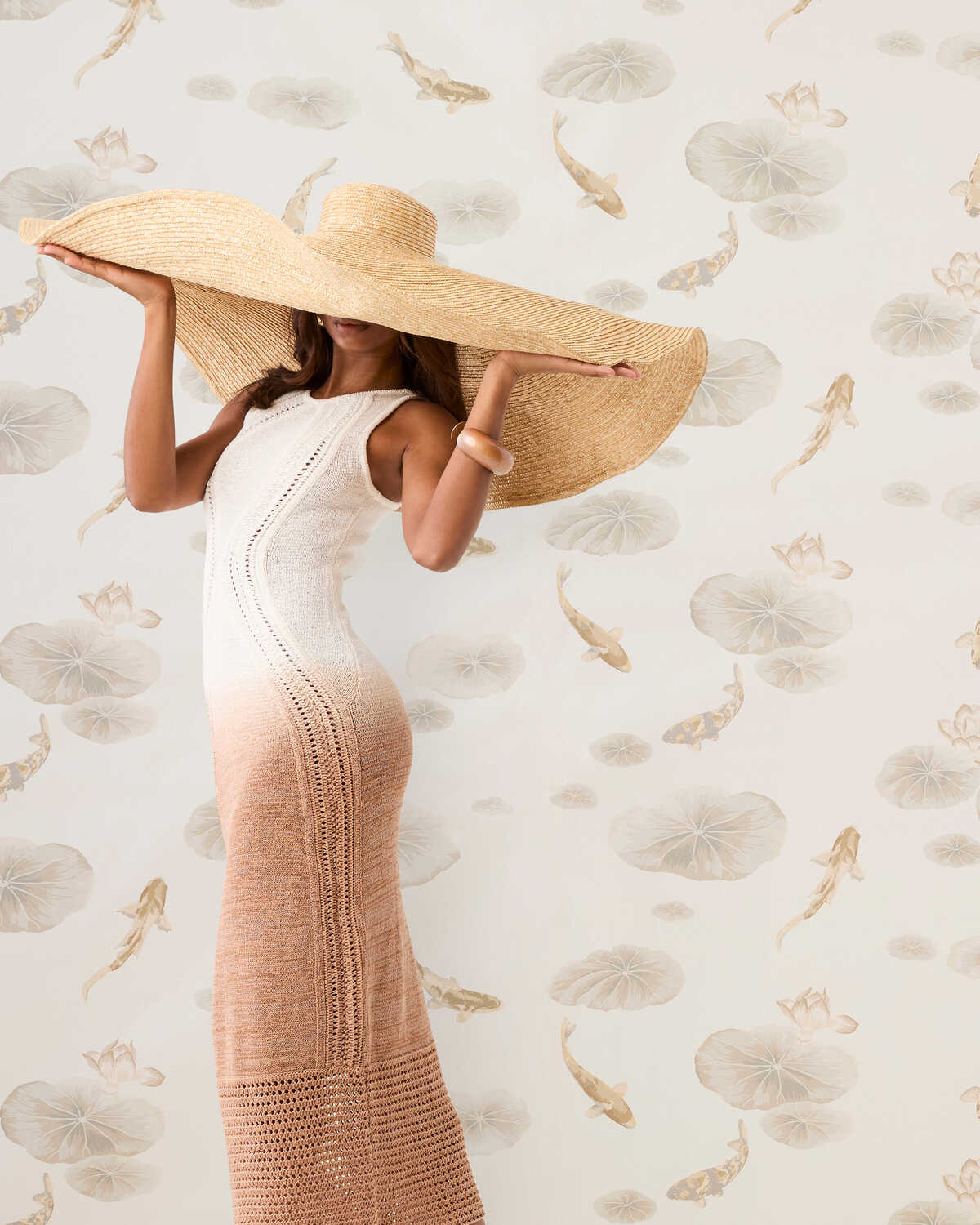 Lotus Pond Mica Wp - Pearl - KRAVET COUTURE Wallpaper