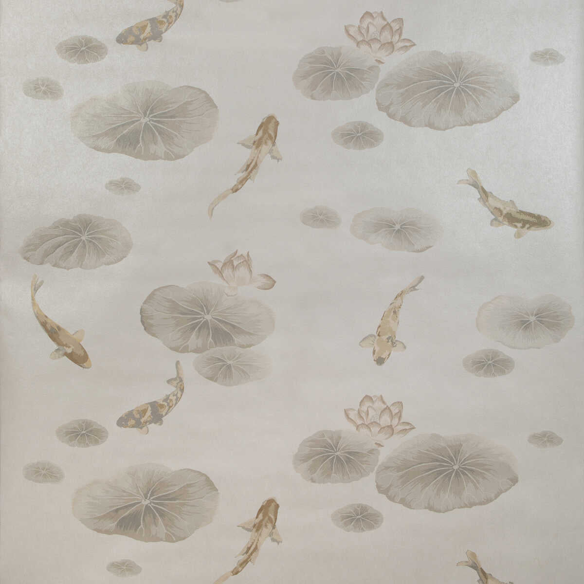 Lotus Pond Mica Wp - Pearl - KRAVET COUTURE Wallpaper