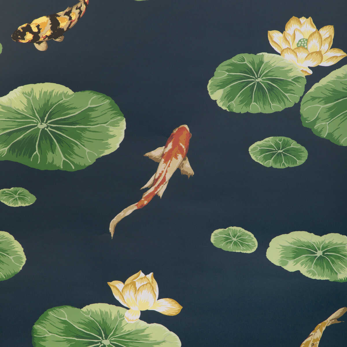 Lotus Pond Wp - Lagoon - KRAVET COUTURE Wallpaper