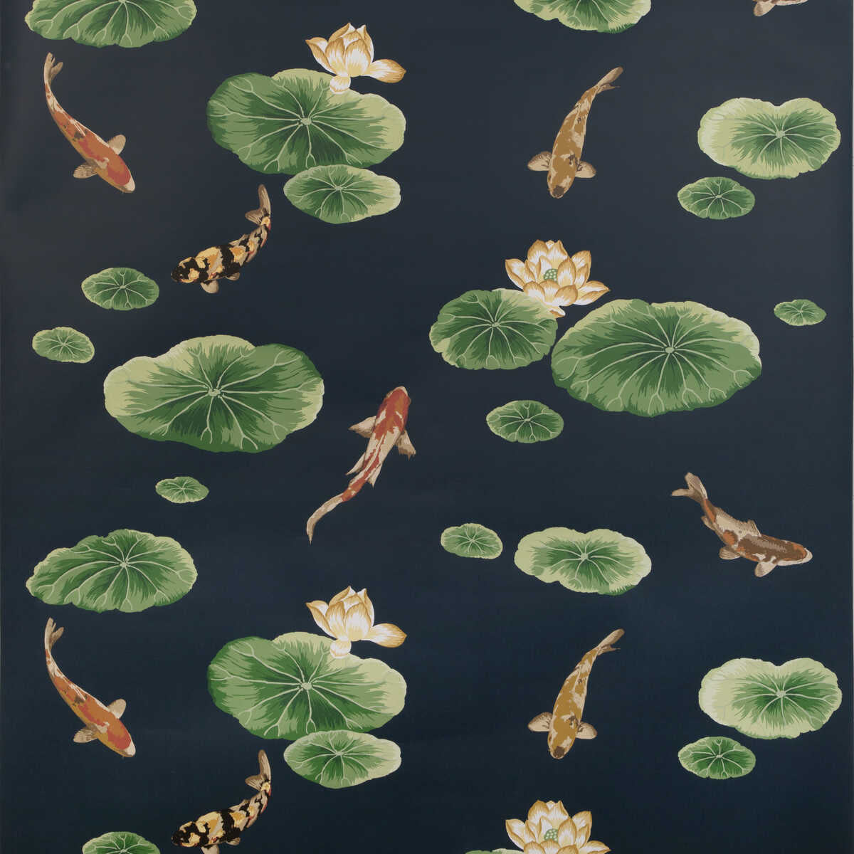 Lotus Pond Wp - Lagoon - KRAVET COUTURE Wallpaper