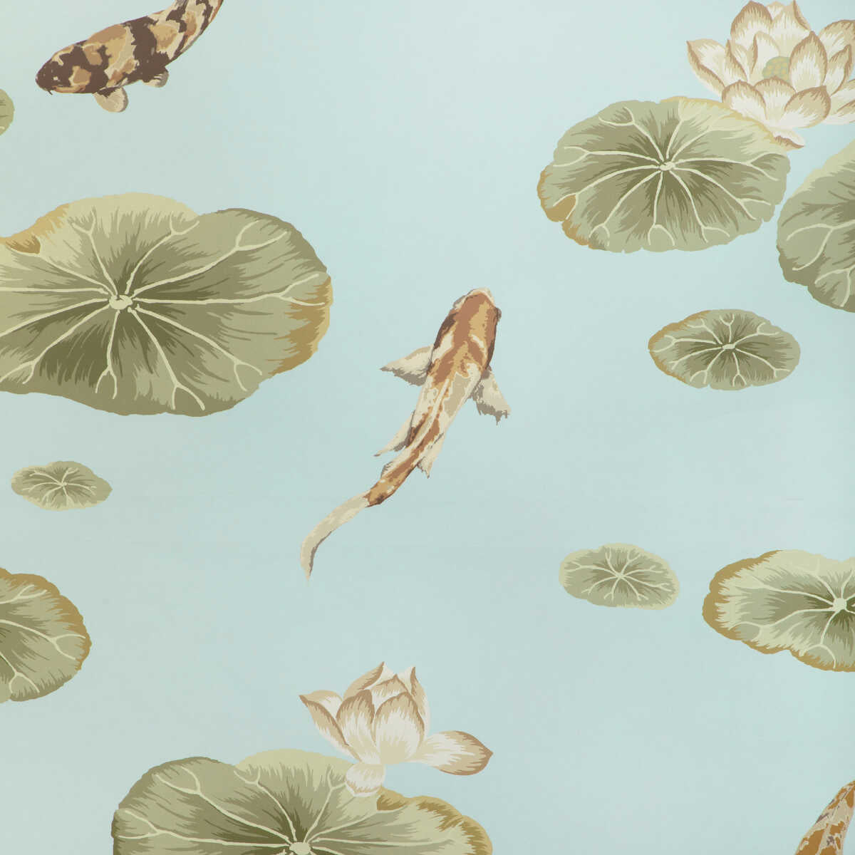 Lotus Pond Wp - Freshwater - KRAVET COUTURE Wallpaper