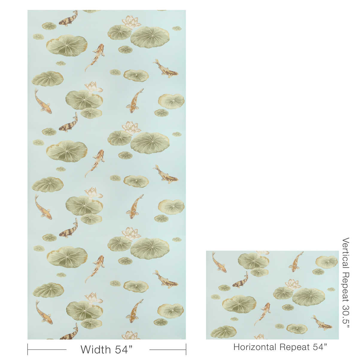 Lotus Pond Wp - Freshwater - KRAVET COUTURE Wallpaper