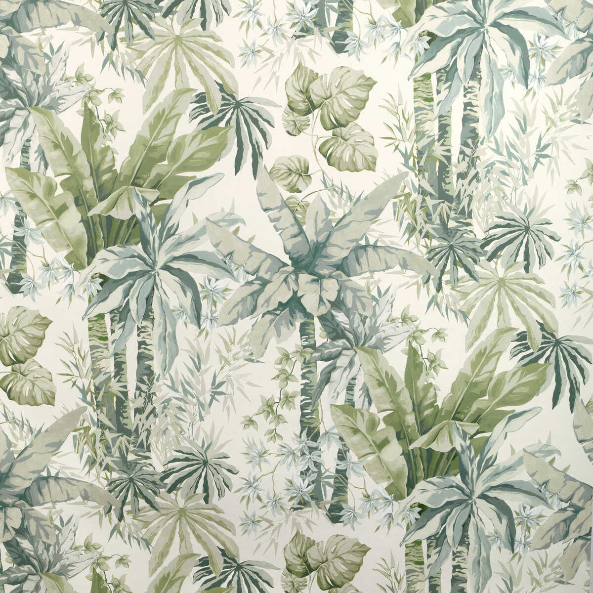 Junglewood Wp - Blue Sage - KRAVET COUTURE Wallpaper