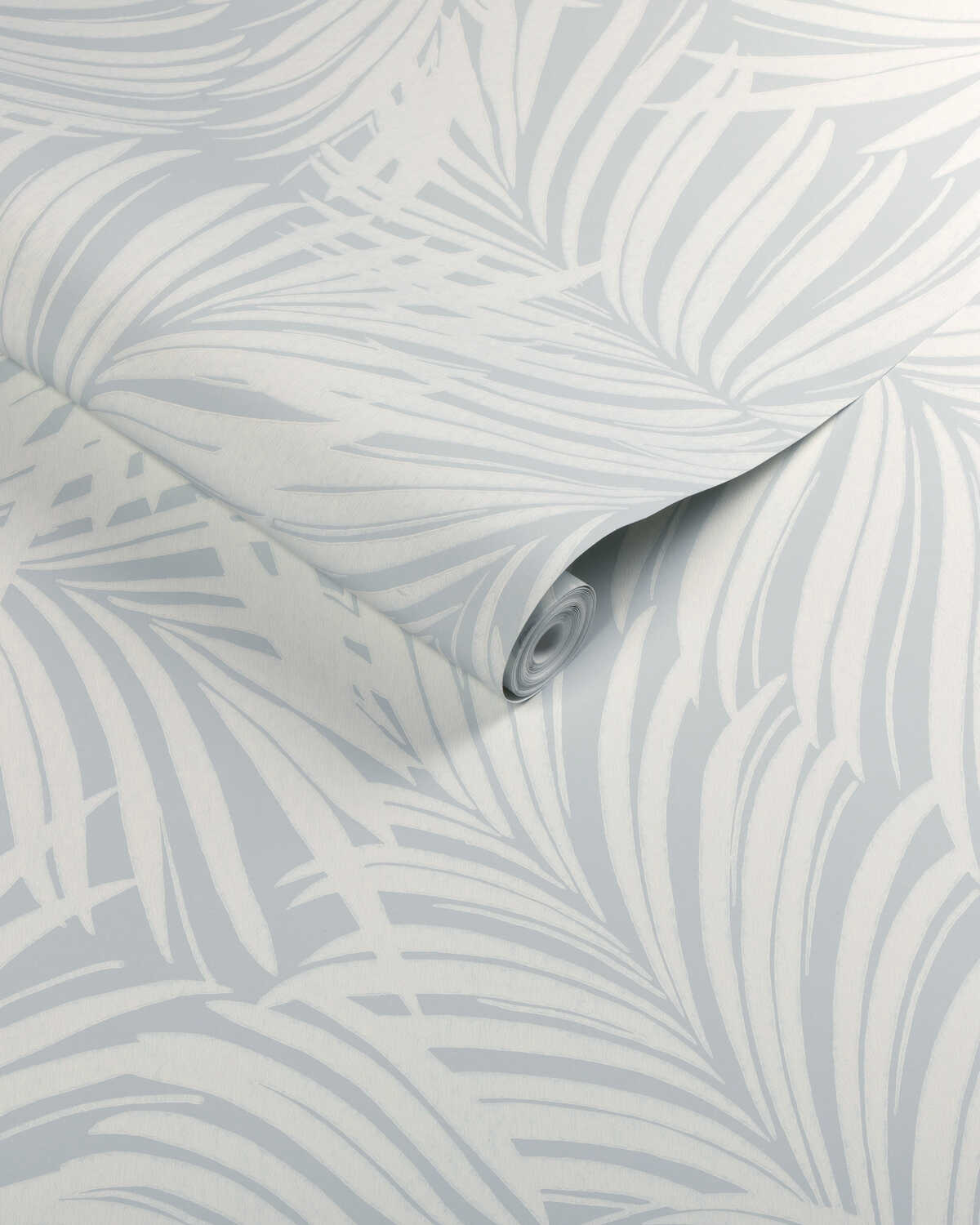 Palm Leaf Wp - Mist - KRAVET COUTURE Wallpaper