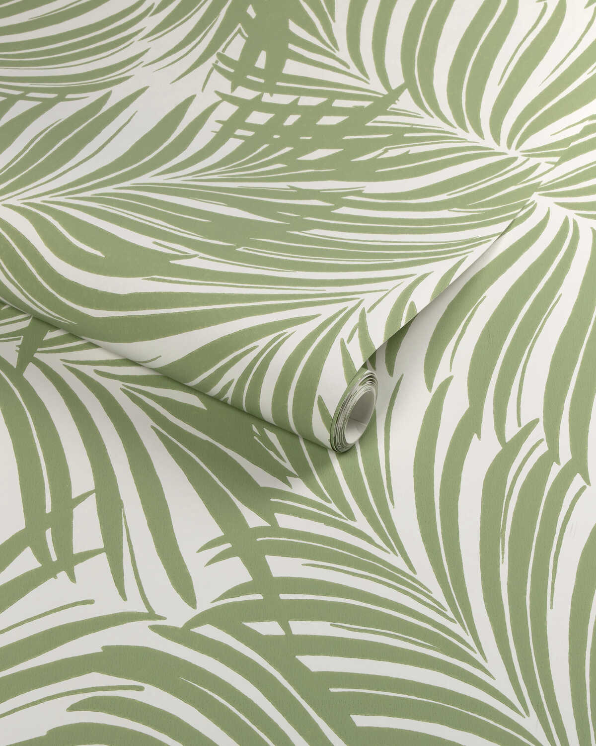 Palm Leaf Wp - Verde - KRAVET COUTURE Wallpaper