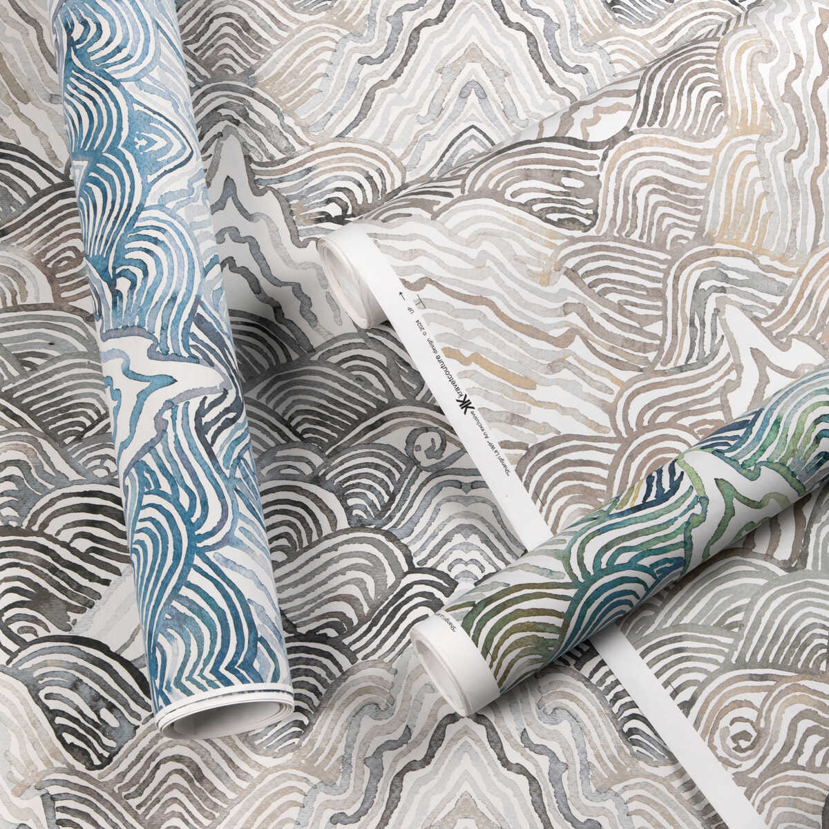 Shangri La Wp - Noir - KRAVET COUTURE Wallpaper