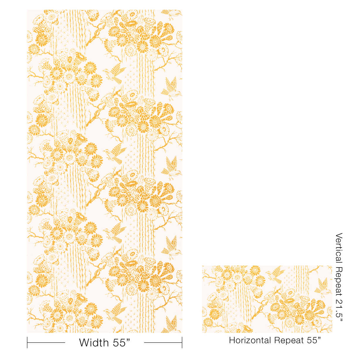 Saguaro Wp - Saffron - KRAVET COUTURE Papel pintado