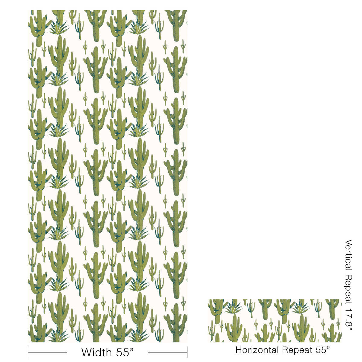 Cacti Land Wp - Agave - KRAVET COUTURE Papel pintado