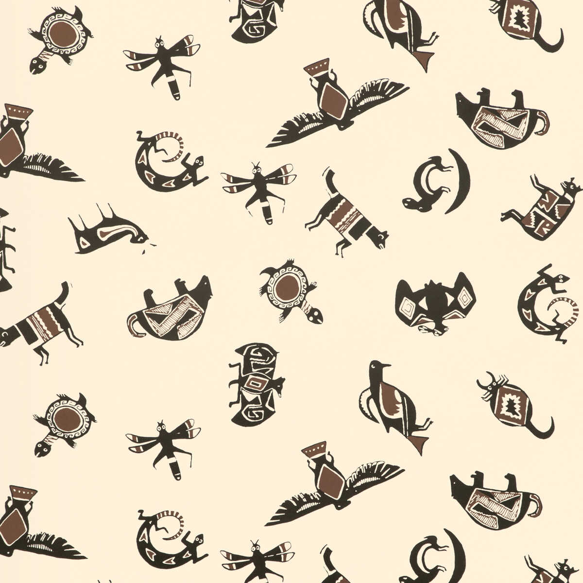 Mimbres Wp - Umber - KRAVET COUTURE Papel pintado