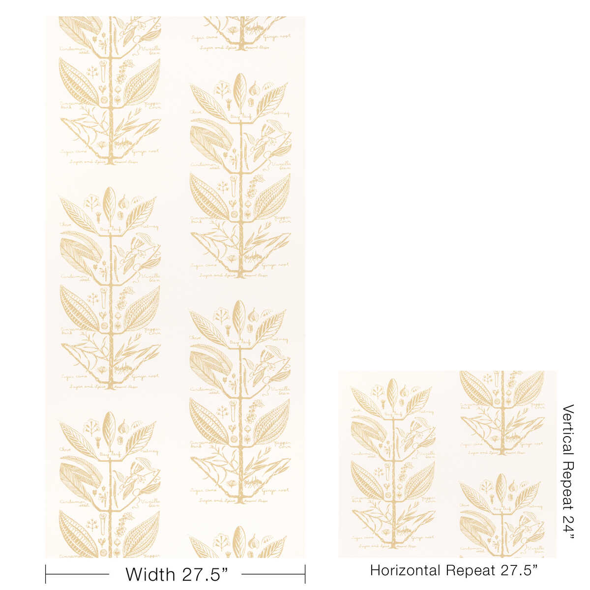 Sugar And Spice Wp - Sand - KRAVET COUTURE Papel pintado