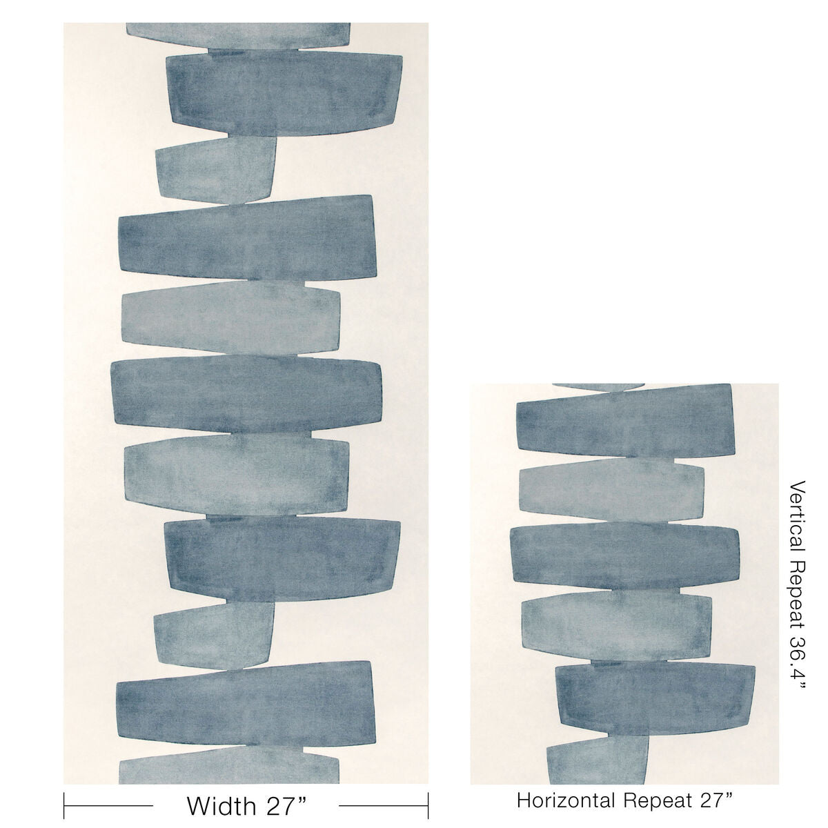 Stacked Wp - Slate - Kravet Couture Wallpaper