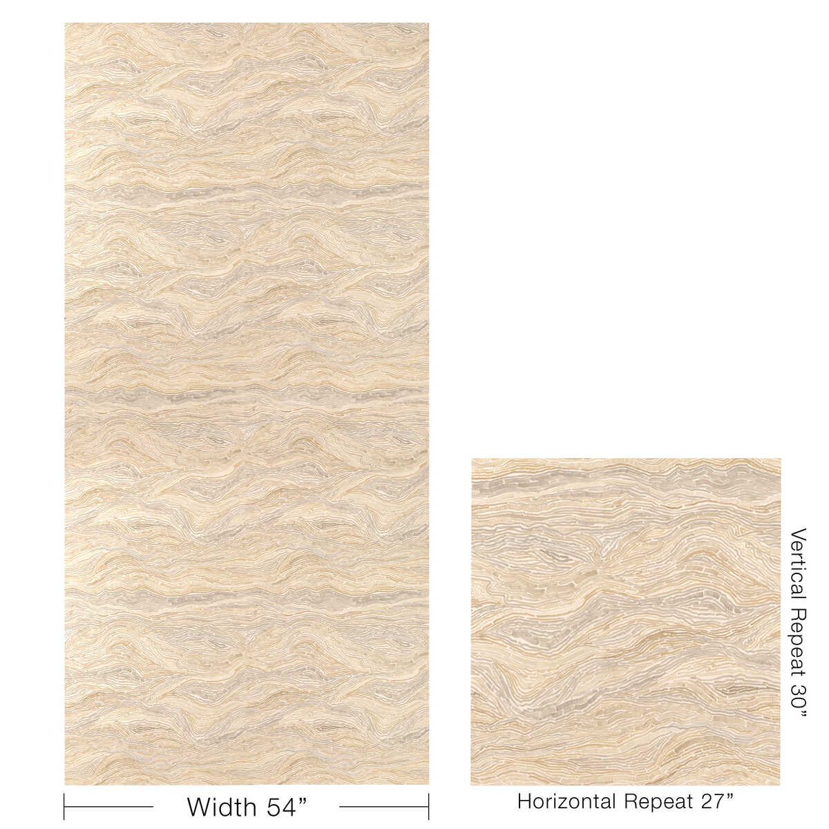 Swami Wp - Fog - KRAVET COUTURE Wallpaper