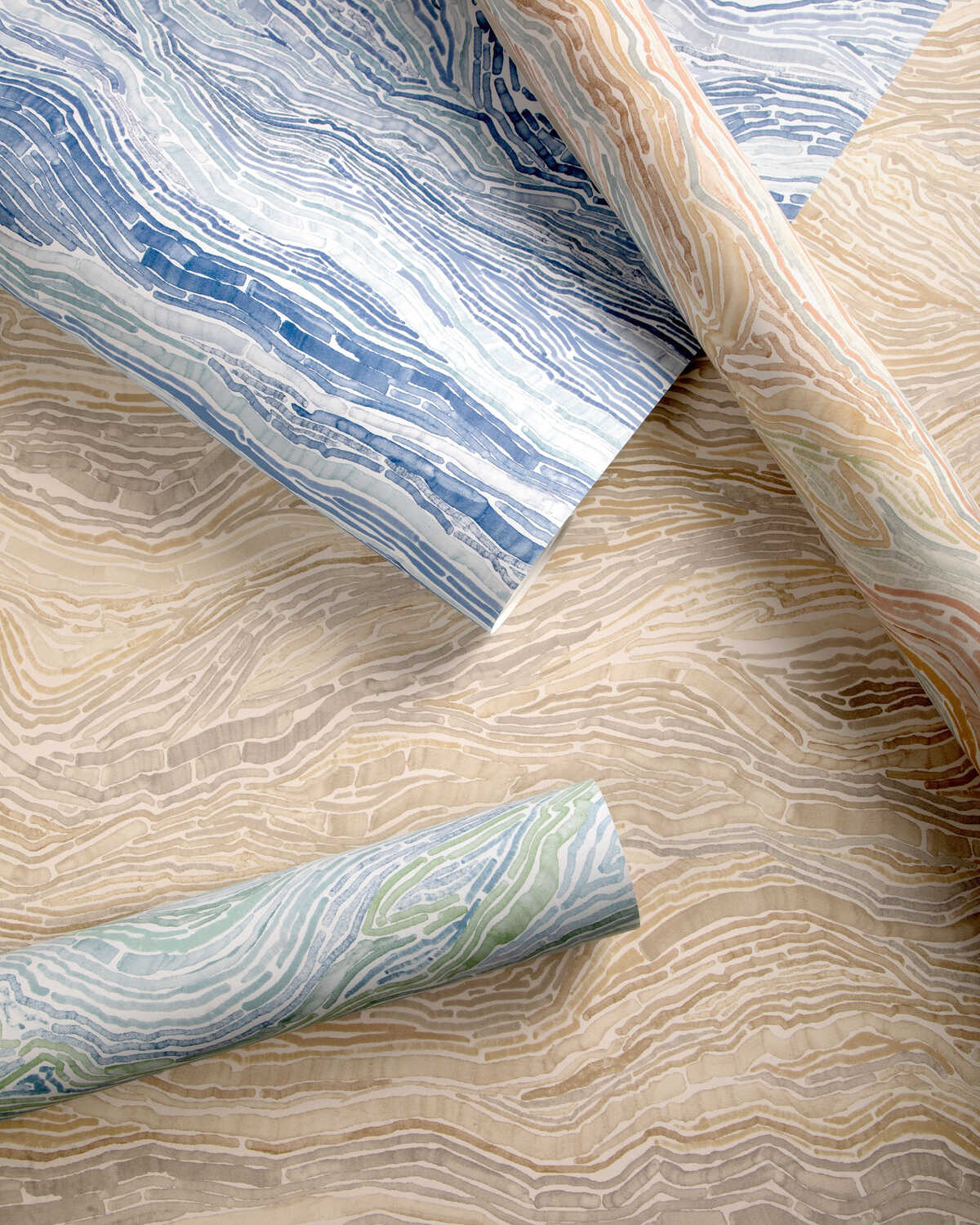 Swami Wp - Marine - KRAVET COUTURE Papel pintado