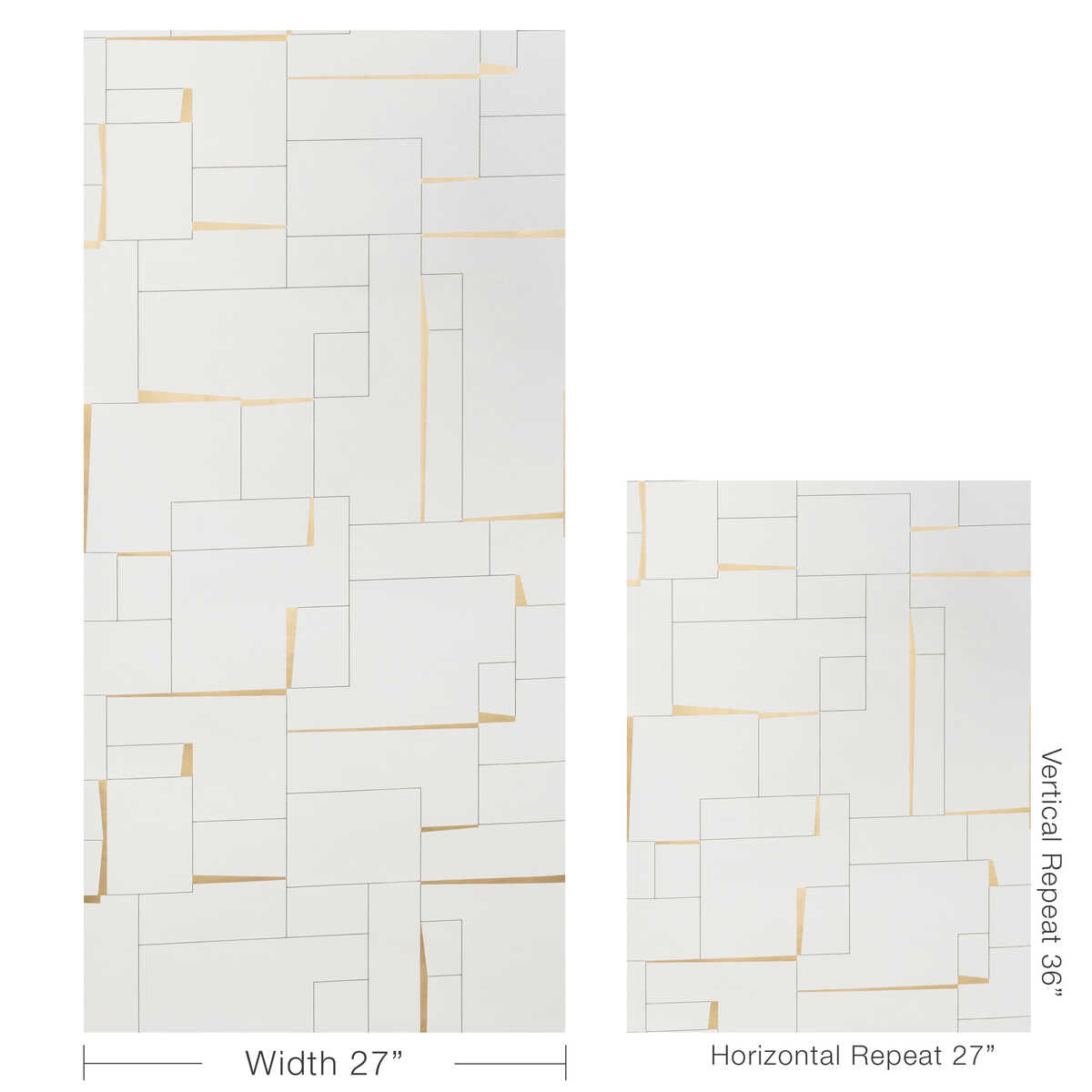 Counterculture - Ivory/Gold - KRAVET COUTURE Wallpaper