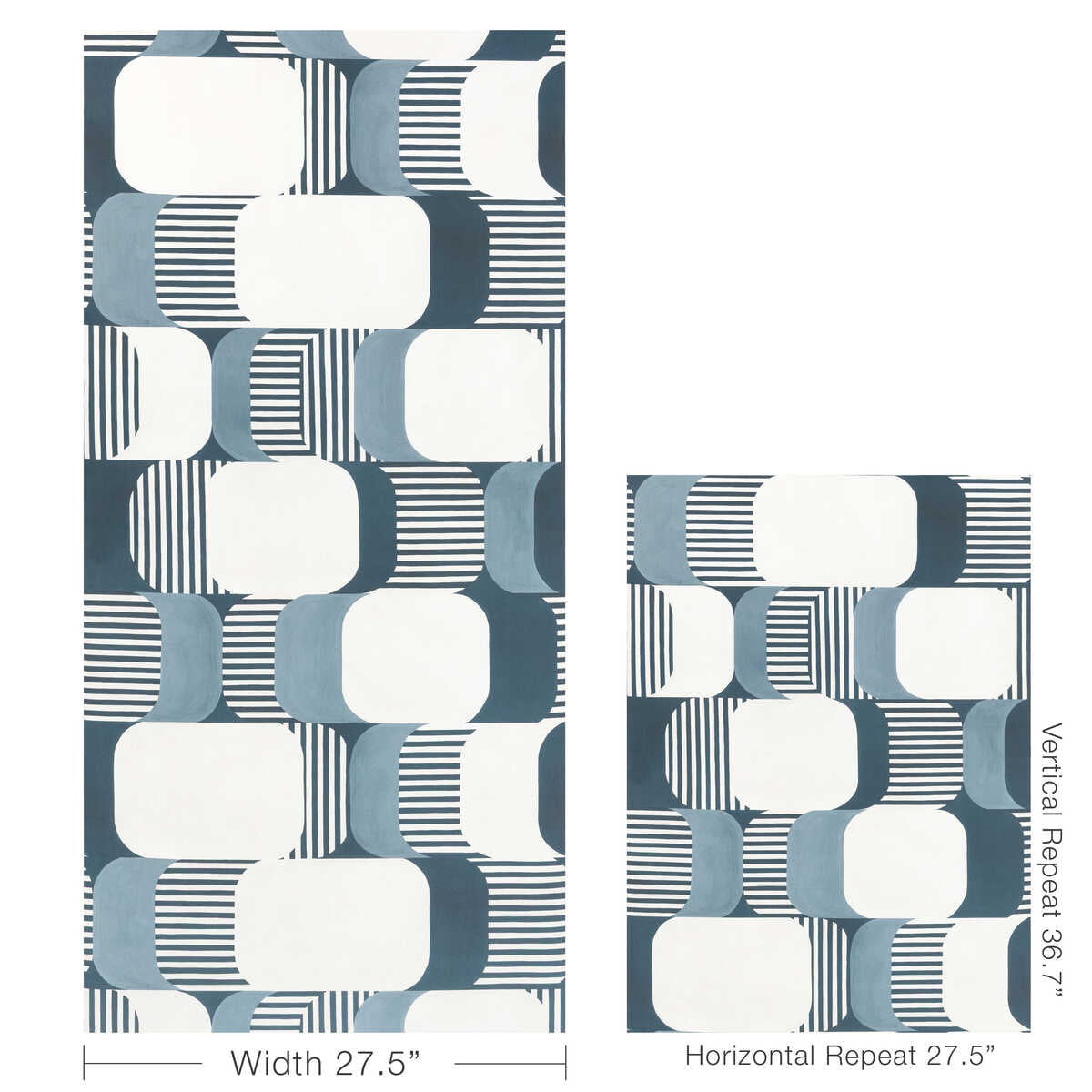 Good Vibes - Indigo - KRAVET COUTURE Wallpaper