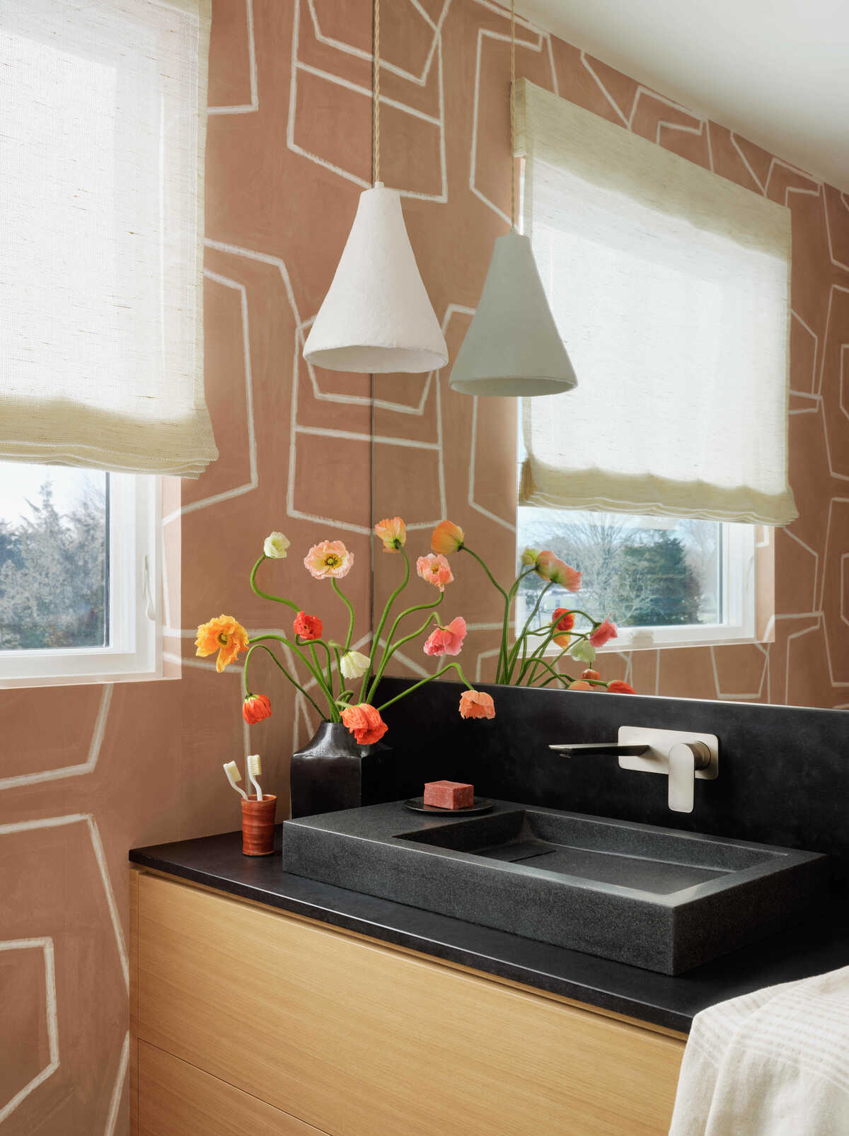 Chalka - Terra - KRAVET COUTURE Wallpaper
