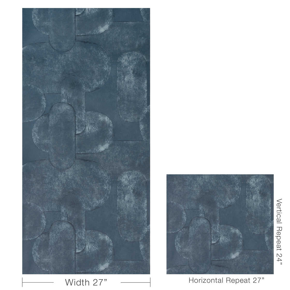 Art Effect - Indigo - KRAVET COUTURE Wallpaper