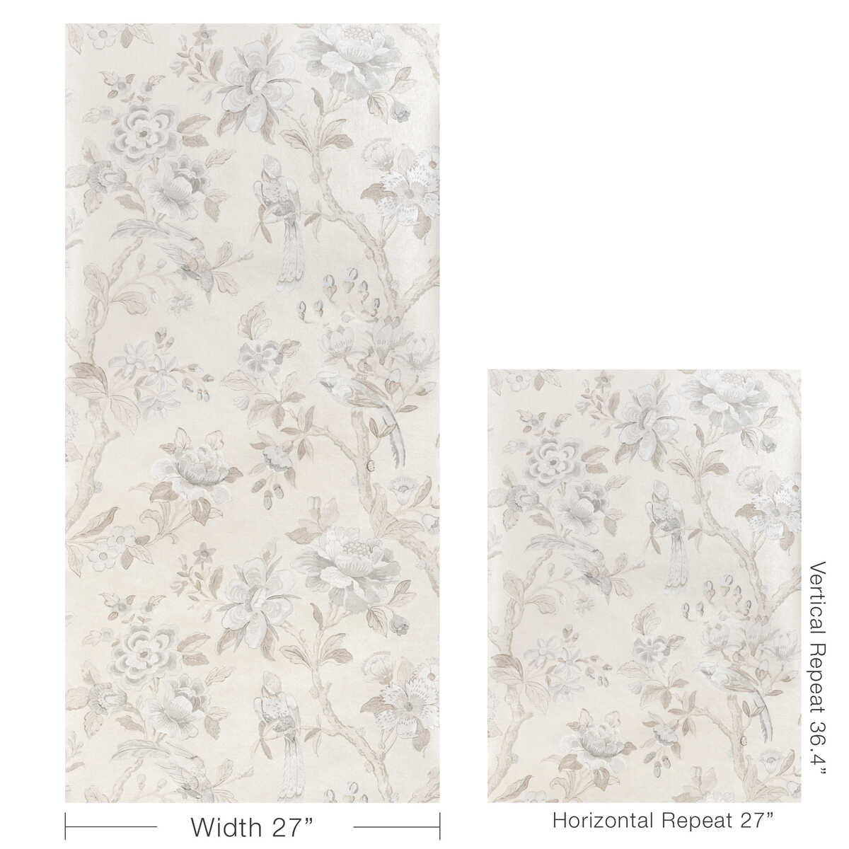 Symphony Mica Wp - Pewter - KRAVET COUTURE Wallpaper