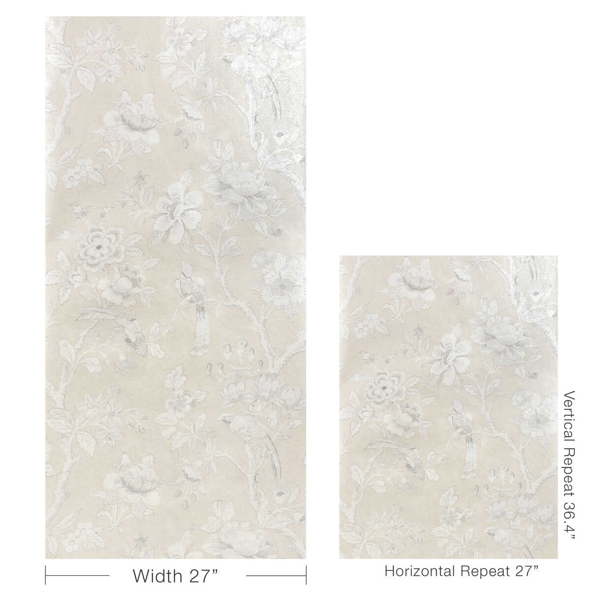 Symphony Mica Wp - Platinum - KRAVET COUTURE Wallpaper