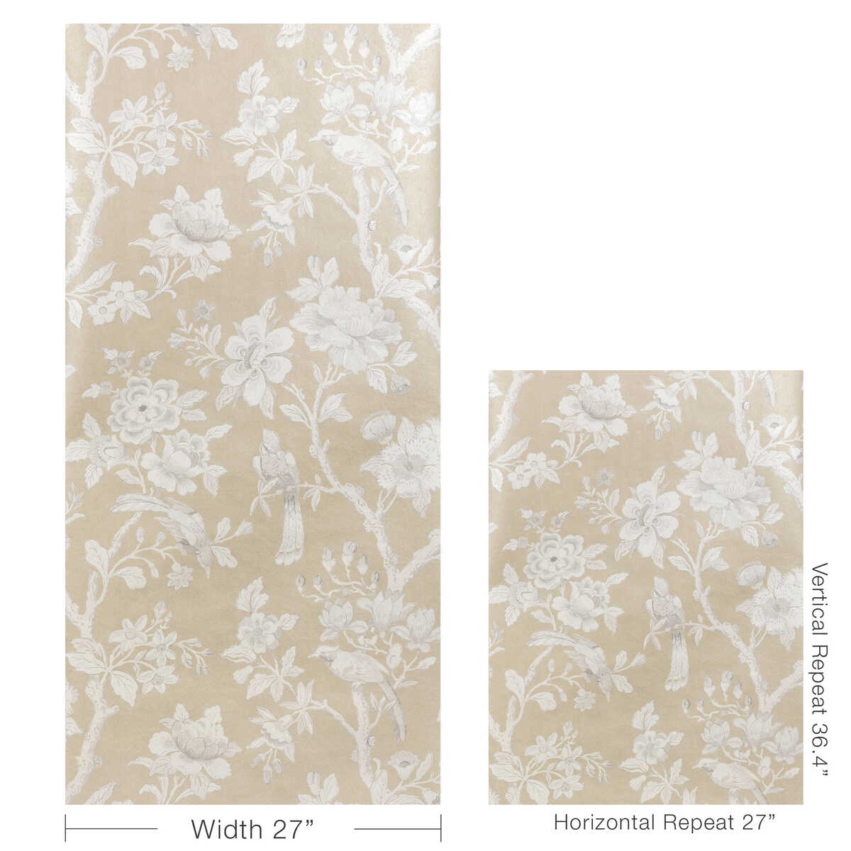 Symphony Mica Wp - Champagne - KRAVET COUTURE Wallpaper