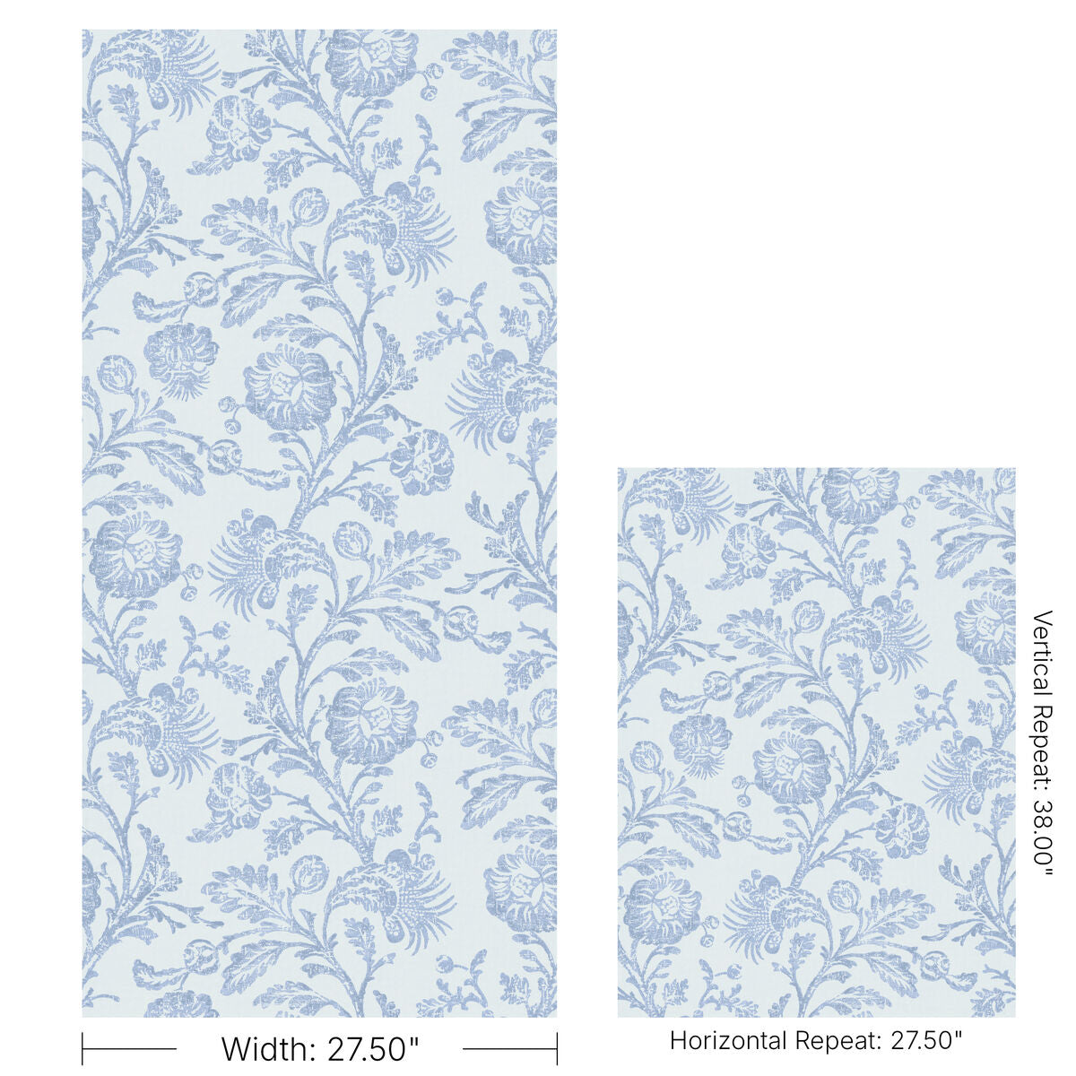Eunice Vine Wp - Blue Bay - Kravet Couture Wallpaper