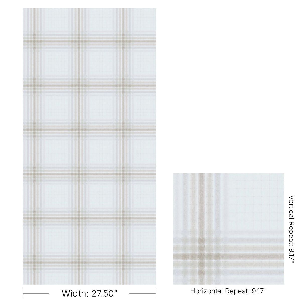 Wayland Plaid Wp - Sandpiper - Kravet Couture Wallpaper