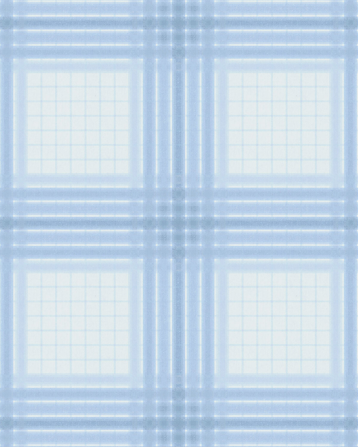 Wayland Plaid Wp - Blue Bay - Kravet Couture Wallpaper