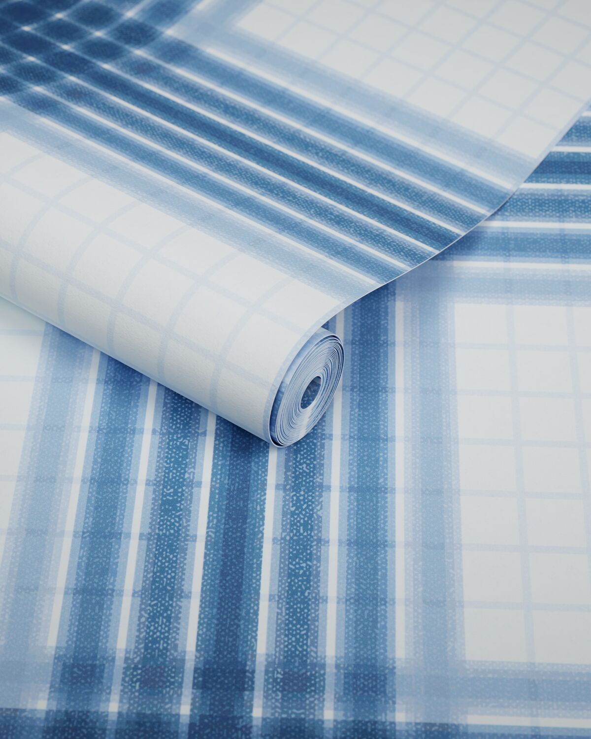 Wayland Plaid Wp - Boca Blue - Kravet Couture Wallpaper