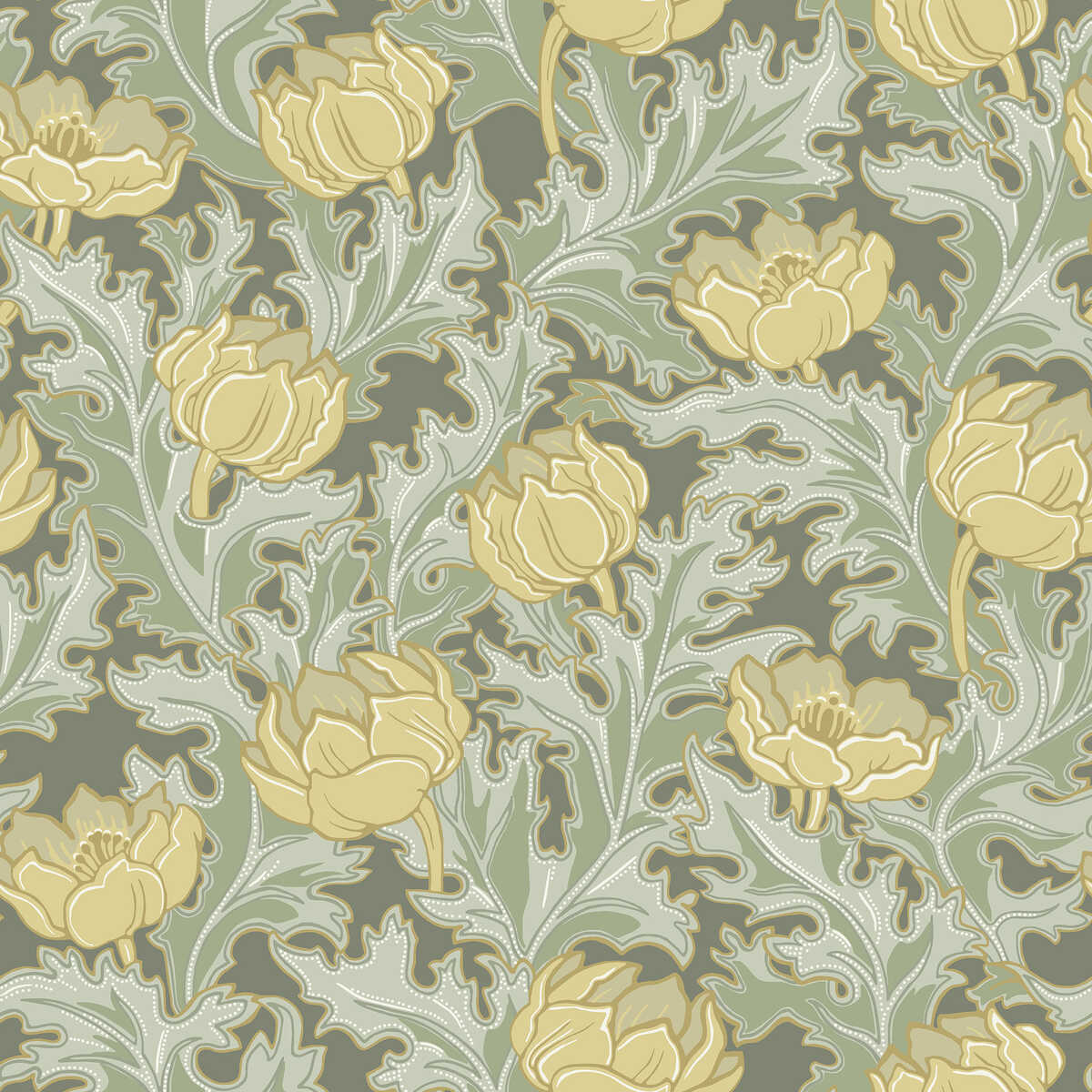 Willem - Olive - WINFIELD THYBONY Papel pintado