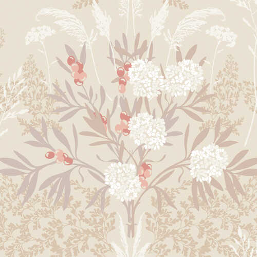 Fern Gardens - Apricot - WINFIELD THYBONY Wallpaper