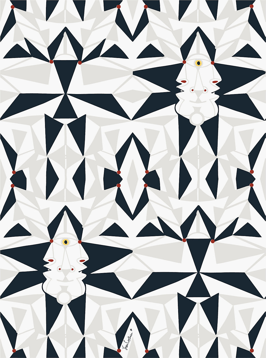 Email - Graphite - Scalamandre Wallpaper