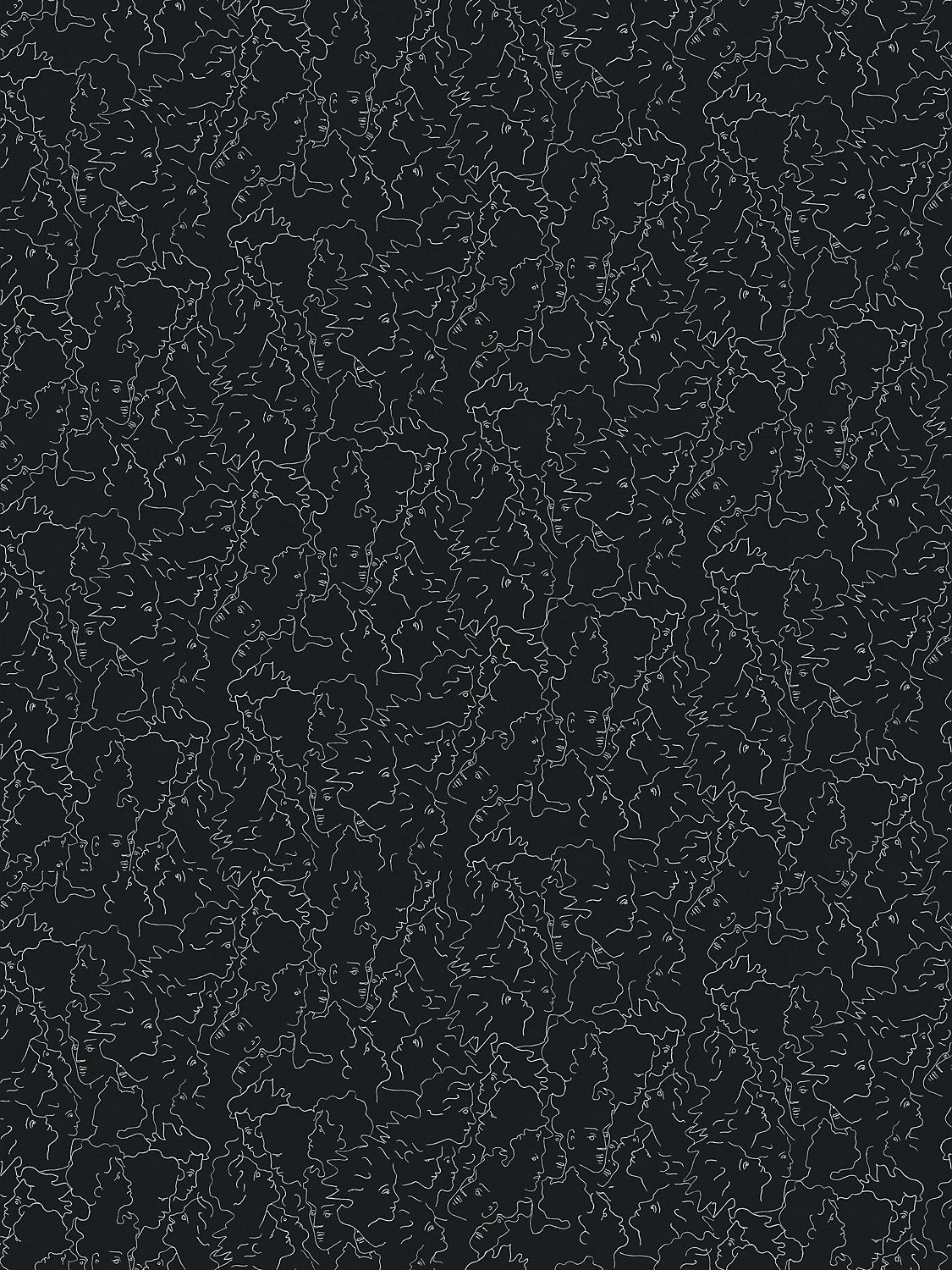 Ressemblance - Ardoise - Scalamandre Wallpaper
