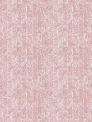Combed Stripe Wallcovering - Coral Red
