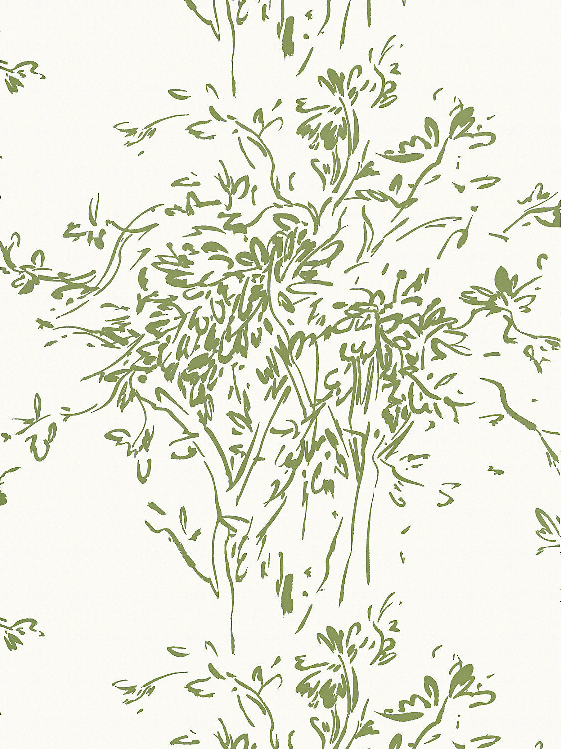 Kurt - Olive - Scalamandre Wallpaper